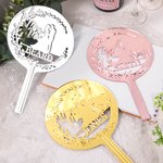 Personalised Dog Cat Groom Bride Silhouette Cake Topper with Name Wedding Ceremony Decor Gift for Family Friend