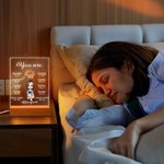 Veilleuse LED en Acrylique Personnalisée avec Personnage et Fleur de Naissance Citation Chrétienne Cadeau Noël Anniversaire pour Femmes et Filles