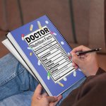 Personalized Cartoon Character Stethoscope Pills 120 Pages A5 Spiral Notebook with Name Office Supplies Appreciation Birthday Gift for Nurse Doctor