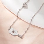 Personalizada Piedra de Nacimiento Pickleball Paddle Collar con Pickleball Charm Cumpleaños Aniversario Regalo para Mujeres