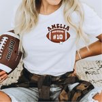 Personalized In My Football Mom Era Crew Neck Shirt Sweatshirt with Name and Number Multicolour Available Birthday Game Day Gift for Mom