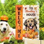 Henkilökohtainen Koira Kissa Kurpitsat Puutarha lippu 1-3 nimet Piha kuisti sisustus Halloween Housewarming lahja perheelle puutarhanhoito lemmikkieläinten ystäville
