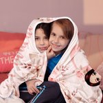 Couverture Chaude Personnalisée avec Dessin de Personnage Initiale Nom Décoration de Maison Cadeau Noël Anniversaire pour Enfant Famille