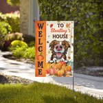 Henkilökohtainen Koira Kissa Kurpitsat Puutarha lippu 1-3 nimet Piha kuisti sisustus Halloween Housewarming lahja perheelle puutarhanhoito lemmikkieläinten ystäville