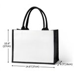 Personlig Födelseblomma Häst Födelsemärke Stor Canvas Tote Bag med namn och vattentätt fodral Födelsedagspresent för kvinnor Hästälskare