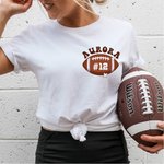 Personalized In My Football Mom Era Crew Neck Shirt Sweatshirt with Name and Number Multicolour Available Birthday Game Day Gift for Mom