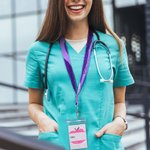 Cordino personalizzato per badge multicolore con nome orizzontale ricamato Accessori per il personale dell'ufficio Regalo di apprezzamento per l'inseg