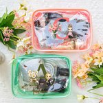Personalized Birth Flower Clear Waterproof Makeup Bag with Name and Cartoon Character Birthday Anniversary Christmas Gift for Women Girls