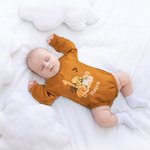 Personalized Pumpkin Classic Winnie the Pooh Long-sleeved Bodysuit with Name 1st Halloween Baby Shower Gift for Baby Newborn