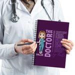 Personalizzato This Is Me Cartoon 120 pagine A5 quaderno a spirale foderato con nome e affermazione Regalo ispiratore per infermiere medico