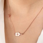 Personalizada Piedra de Nacimiento Pickleball Paddle Collar con Pickleball Charm Cumpleaños Aniversario Regalo para Mujeres