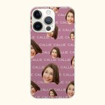 Personalized Multicolour Funny Face Slim Phone Case for iPhone with Name Birthday Anniversary Christmas Gift for Men Women