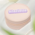 Personalized Macaron Jewelry Box with 3D Cream Style Name Travel Accessory Birthday Gift for Women Patissier Dessert Lovers