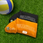 Personalized Multicolor Volleyball Mom Dad Crewneck Sweatshirt Hoodie with 1 - 6 Kid Names Birthday Sports Event Cheer Accessories Gift for Family