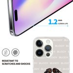 Personalized Oil Painting Dog Cat Photo Multicolour Slim Phone Case for iPhone with Repeating Names Birthday Christmas Gift for Pet Lovers