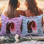 Personalizado To My Besties Inspiration Quote Throw Pillow Cover with Name Birthday Souvenir Gift for Sisters Friends