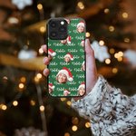 Personalized Multicolour Funny Face Slim Phone Case for iPhone with Name Birthday Anniversary Christmas Gift for Men Women