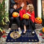 Personifierad flerfärgad Halloween-tema häxa vampyr månsken stjärnhimmel dörrmatta med namn heminredning Happy Halloween present till familj vän