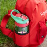 Bouteille d'Eau 475 ml Personnalisée pour Enfant avec Paille Design Château Licorne Cadeau d'Anniversaire de Noël et de Rentrée Scolaire pour Fille