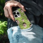 Personalized Multicolour Funny Face Slim Phone Case for iPhone with Name Birthday Anniversary Christmas Gift for Men Women