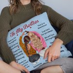 Personalizado To My Besties Inspiration Quote Throw Pillow Cover with Name Birthday Souvenir Gift for Sisters Friends