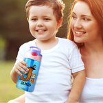 Personlig söt tecknad karaktär pumpa design 16oz vattenflaska med initialer och namn Halloween fest favoritgåva för barn