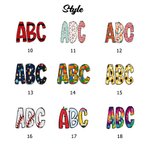 Personalized Crayon Flower Doodle Letters Acrylic Keychain with Name and Card Birthday Back to School Christmas Gift for Kids Teacher