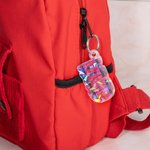 Personalized Crayon Flower Doodle Letters Acrylic Keychain with Name and Card Birthday Back to School Christmas Gift for Kids Teacher