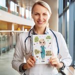 Gepersonaliseerd Cartoon Karakter Dagelijks Affirmaties 120 Pagina's A5 gelinieerd spiraal notitieboek met naam Waardering Inspirerend Geschenk voor V