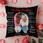 Personalizado To My Besties Inspiration Quote Throw Pillow Cover with Name Birthday Souvenir Gift for Sisters Friends