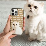 Personalized Oil Painting Dog Cat Photo Multicolour Slim Phone Case for iPhone with Repeating Names Birthday Christmas Gift for Pet Lovers