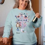 Personlized Character Bible Verse Cross Watercolor Butterfly Birth Flower T-shirt Sweatshirt with Name Birthday Baptism Gift for Women Girls