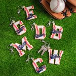 Personalized Baseball Design Initial Wooden Tag with Name Tournament Season Team Gift for Sports Lovers Athletes