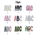 Personalized Crayon Flower Doodle Letters Acrylic Keychain with Name and Card Birthday Back to School Christmas Gift for Kids Teacher