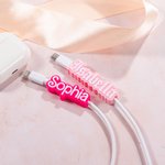 Personalised 3D Print Name USB Cable 1.5 Meter for iPhone Micro USB Type C Mobile Phone Accessory Christmas Birthday Gift for Friend Family