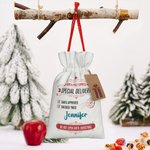 Henkilökohtainen Special Delivery Santa Canvas kiristysnauha laukku kortti joululahja lapsille