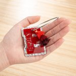 Personalised Double Layer Glitter Acrylic Bag Water Bottle Initial Name Tag Keychain with Colorful Tassel Birthday Christmas Gift for Women Girls