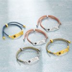 Braccialetto identificativo di emergenza medica con cordino colorato regolabile e personalizzato, con stella della vita incisa e testo regalo per bamb