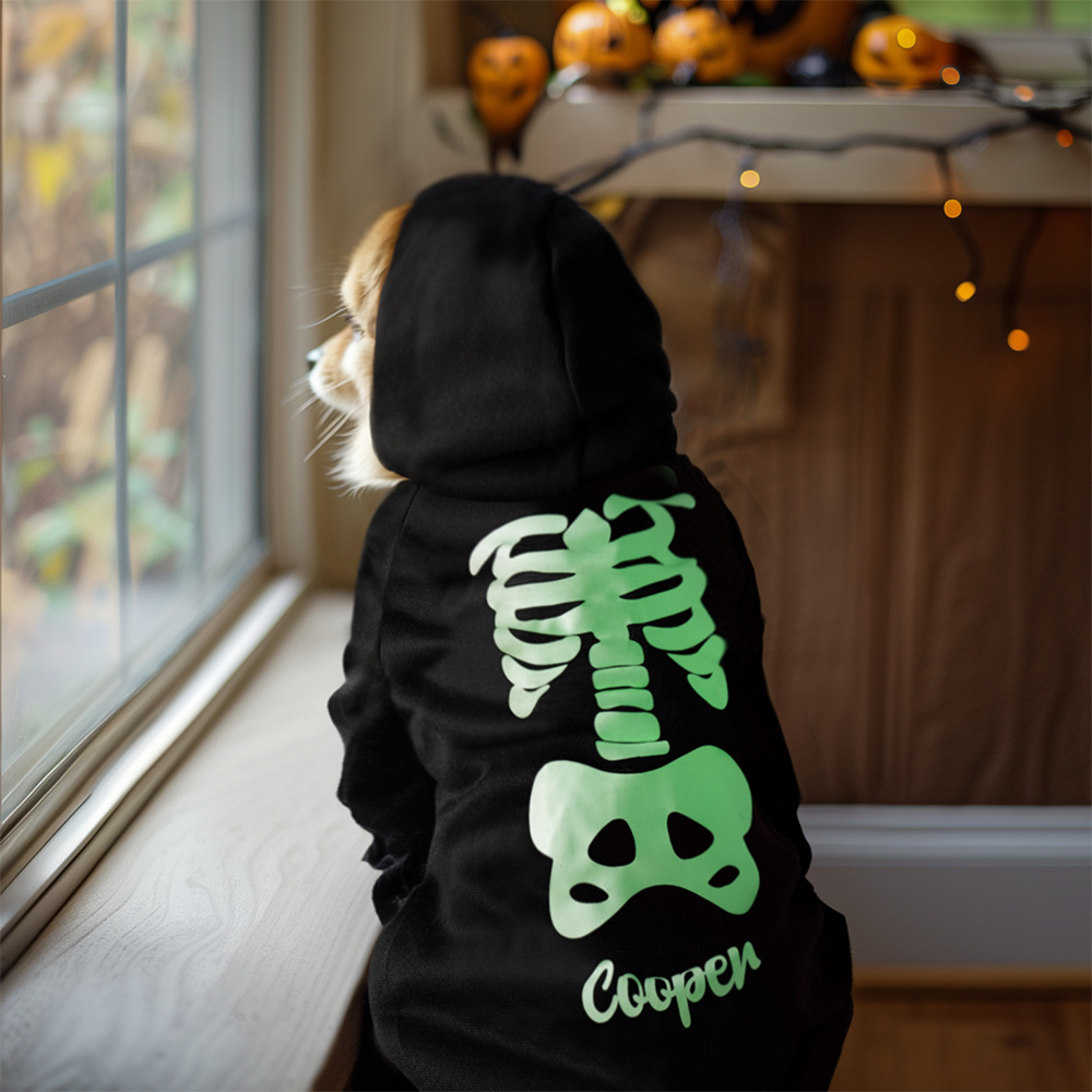 Chandail à capuchon pour chien et chat avec nom pour toutes les races Fête d'animaux Festival Costume Anniversaire Cadeau d'Halloween