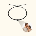 Proyección de fotos personalizadas Pulsera trenzada ajustable Minimalista Joyería Cumpleaños Aniversario Regalo para Hombres Mujeres