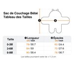 Sac de Couchage pour Bébé Personnalisée avec Nom Brodé Style Oreilles de Lapin Cadeau de Noël Naissance pour Nouveau-né