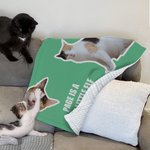Personalised 1-6 Dog Cat Photos Soft Throw Blanket with Name Home Decor Birthday Christmas Gift for Pet Lover