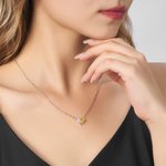 Collier de Cœur Personnalisé avec Pierres de Naissance Cadeau Anniversaire Noël St-Valentin pour Femme Couple