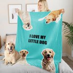 Couverture Douce Personnalisée avec Texte et 1-6 Photos de l'Animal de Compagnie Décoration Maison Cadeau Anniversaire Noël pour Amoureux des Animaux