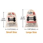 Personalized Dog Bone Santa Sack Drawstring Treat Bag with Name Reusable Christmas Party Supplies Favor Gift for Pets