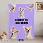 Couverture Douce Personnalisée avec Texte et 1-6 Photos de l'Animal de Compagnie Décoration Maison Cadeau Anniversaire Noël pour Amoureux des Animaux