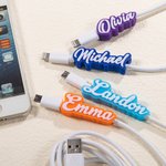 Personalised 3D Print Name USB Cable 1.5 Meter for iPhone Micro USB Type C Mobile Phone Accessory Christmas Birthday Gift for Friend Family