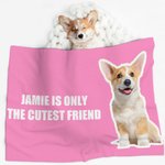 Personalised 1-6 Dog Cat Photos Soft Throw Blanket with Name Home Decor Birthday Christmas Gift for Pet Lover