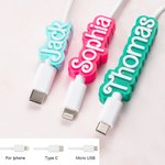 Personalised 3D Print Name USB Cable 1.5 Meter for iPhone Micro USB Type C Mobile Phone Accessory Christmas Birthday Gift for Friend Family