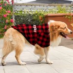 Personalized Classic Plaid Soft Warm Puppy Dog Hoodie Clothes with Name Birthday Christmas Gift for Pet Lover